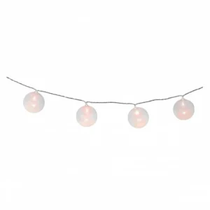 MICA Living 10er LED-Kugellichterkette – Ø = Ca. 6 Cm – Weiß 6