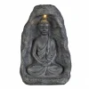 MICA Living Buddha Mit Solar LED – Aus Magnesia – Ca. 26 X 16,5 X 37 Cm 7
